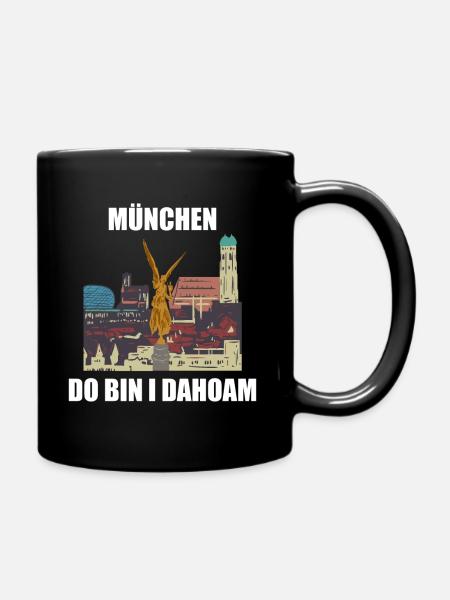 München - Tasse einfarbig - Schwarz