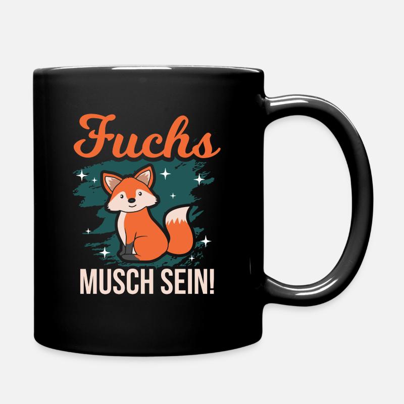 Fuchs - Tasse einfarbig - Schwarz