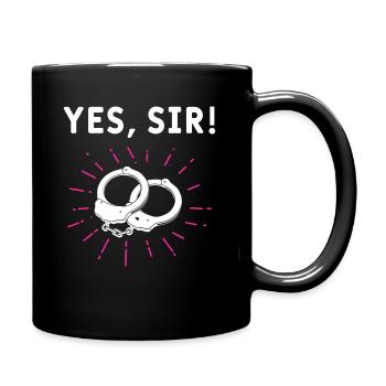 Unterwürfig Unartige Frau Handschellen pervers - Tasse einfarbig - Schwarz - Rechts