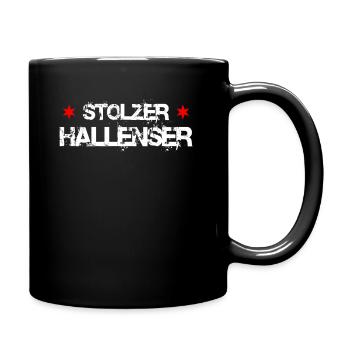 Stolzer Hallensern Halle Saale - Tasse einfarbig - Schwarz - Rechts