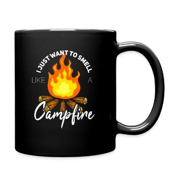 Campfire Funny Camping Camper Tents - Full Colour Mug - black - Right