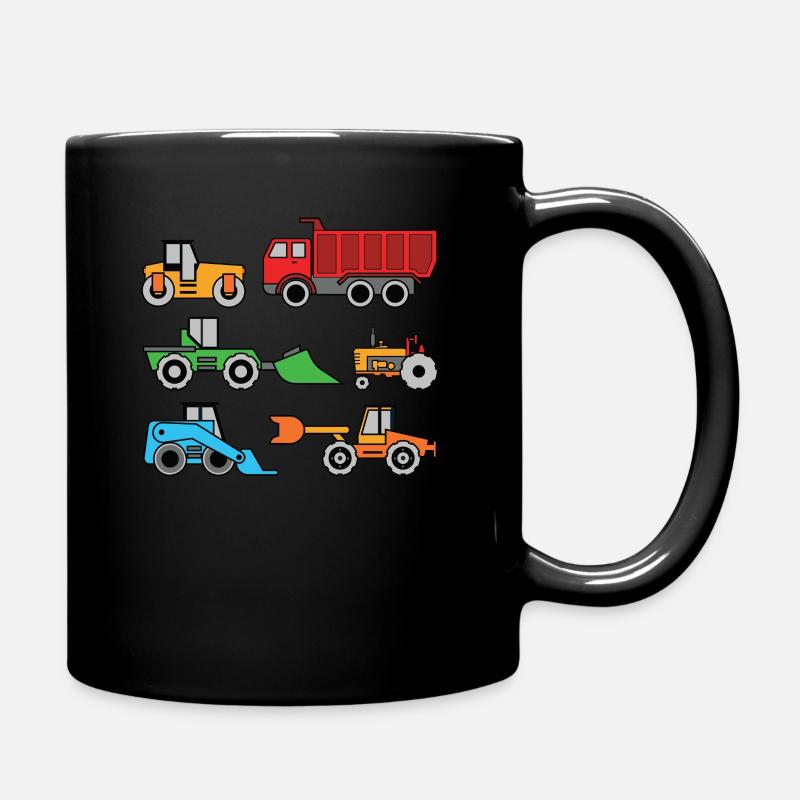 Tracteur à benne basculante pour véhicules de construction - Mug uni - noir