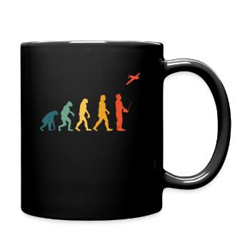 Model airplane evolution retro vintage model airplane - Full Colour Mug - black - Right