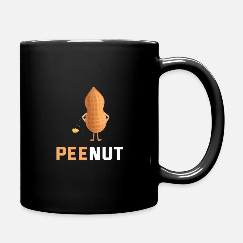 Peenut Erdnuss und Erdnüsse - Tasse einfarbig - Schwarz