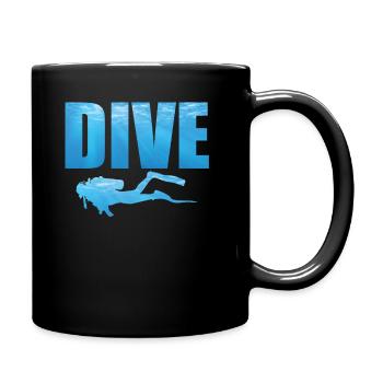 Plongée - Mug uni - noir - Droite