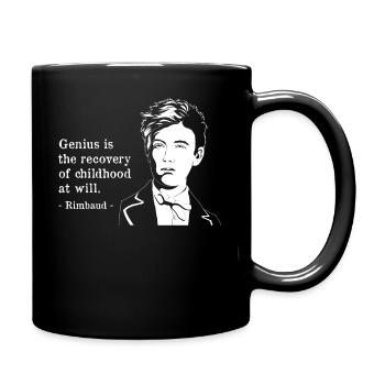Génie célèbre citation du poète français Arthur Rimbaud - Mug uni - noir - Droite