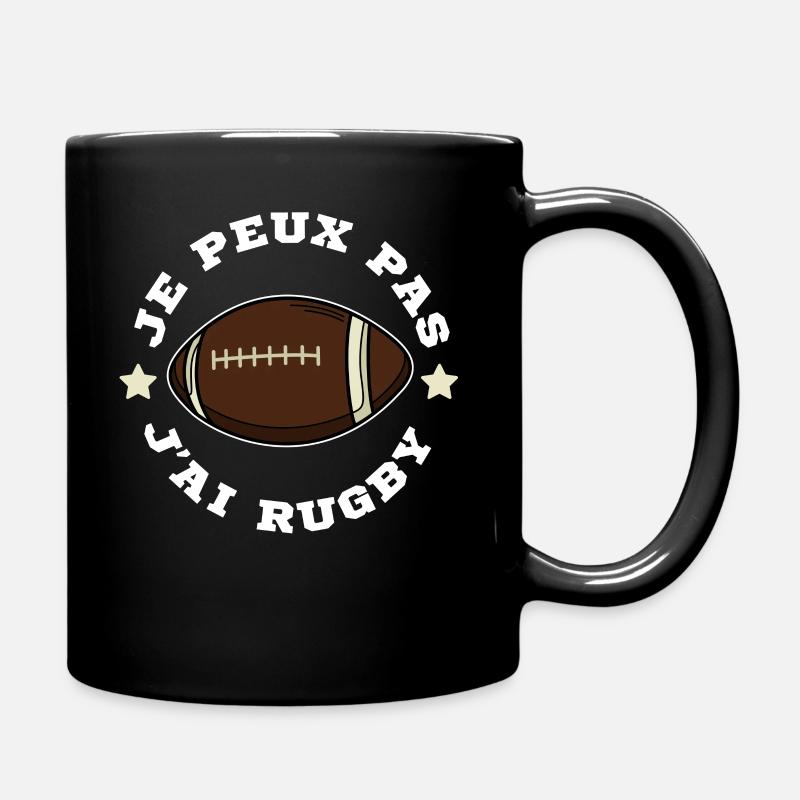 Je Peux Pas J'ai Rugby - Mug uni - noir