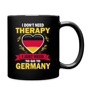 Je n’ai pas besoin d’une thérapie Allemagne Proverbe - Mug uni - noir - Droite