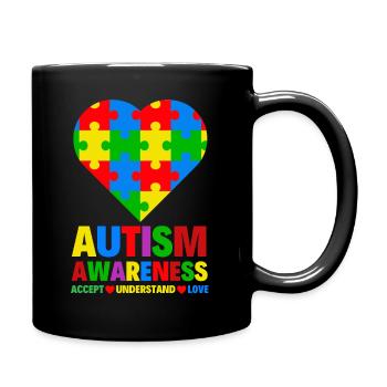 Autism Awareness - Full Colour Mug - black - Right