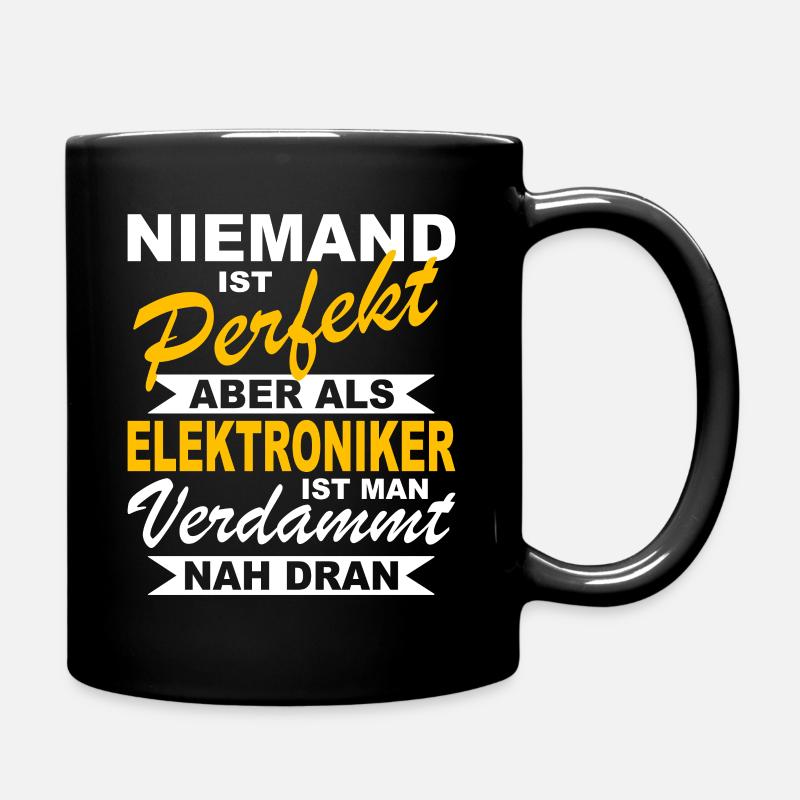 Elektroniker Betriebstechnik Geschenk Elektriker - Tasse einfarbig - Schwarz