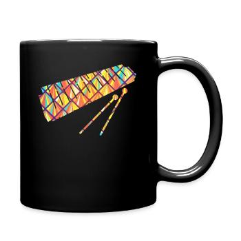 Glockenspiel Geometric Shirt - Tasse einfarbig - Schwarz - Rechts