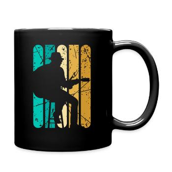 Bass Guitar Bassist Player EADG Bassist Music - Full Colour Mug - black - Right