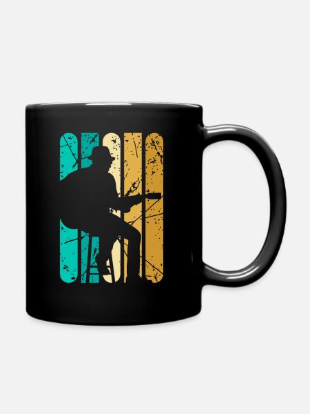 Bass Gitarre Bassist Spieler EADG Bassisten Musik - Tasse einfarbig - Schwarz