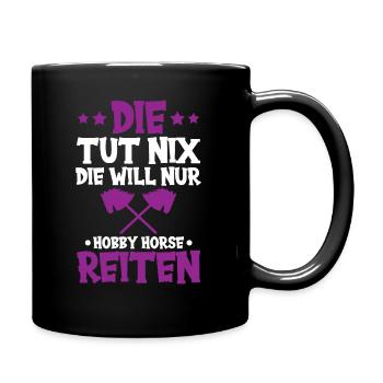 Hobby Horsing Cheval de bataille Idée cadeau - Mug uni - noir - Droite