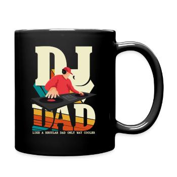 DJ Dad Produzent Beatmaker Papa Vatertag - Tasse einfarbig - Schwarz - Rechts
