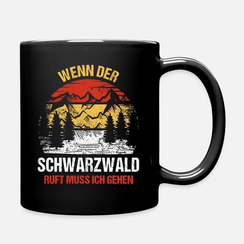 Schwarzwald Schwarzwälder Geschenk - Tasse einfarbig - Schwarz
