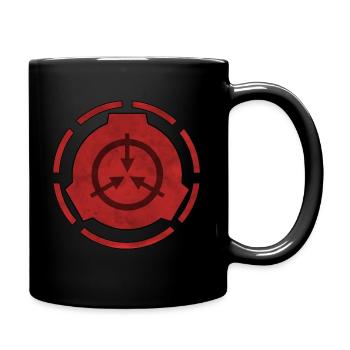Rotes Symbol der SCP Foundation - Tasse einfarbig - Schwarz - Rechts