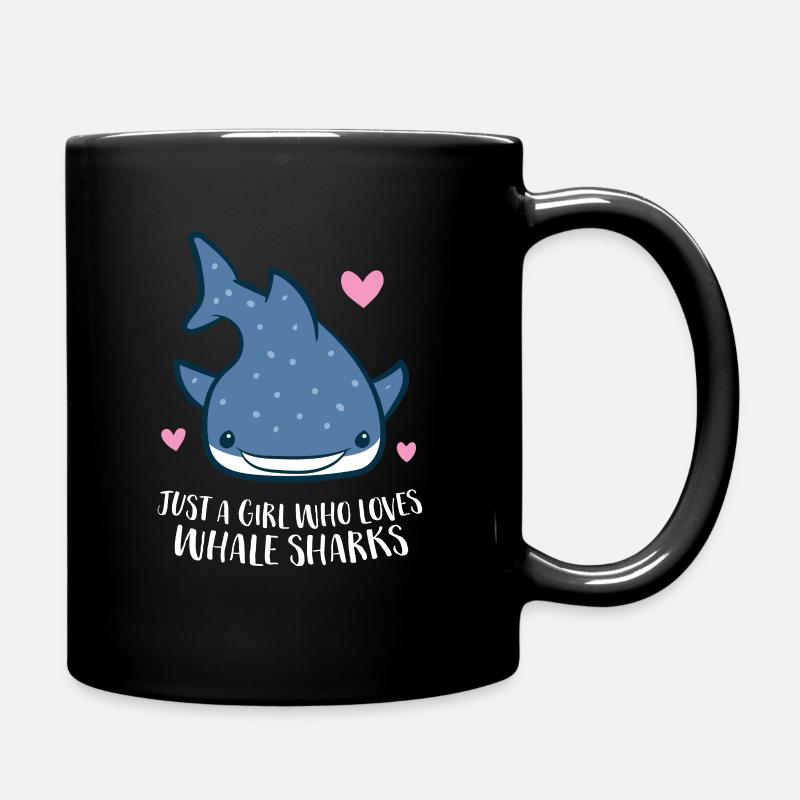 Nur ein Mädchen das Walhaie liebt - Tasse einfarbig - Schwarz