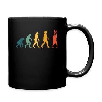 Handstand Evolution Turnen Gymnastik Retro Vintage - Tasse einfarbig - Schwarz - Rechts