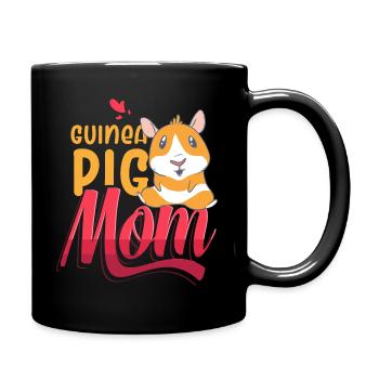 Meerschweinche Mama Meerschweinchen Geschenk - Tasse einfarbig - Schwarz - Rechts