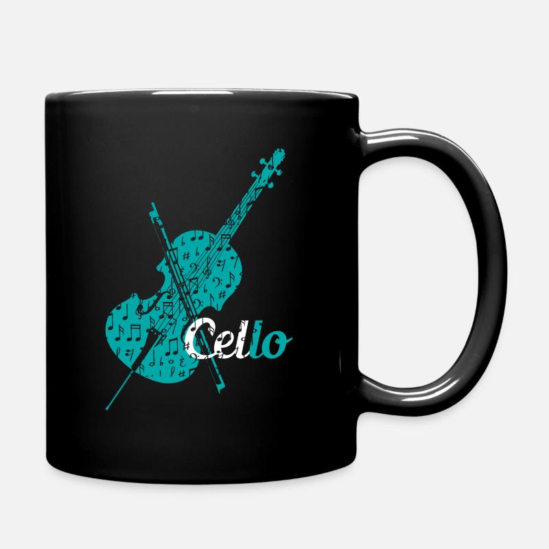 Cello Geige - Tasse einfarbig - Schwarz