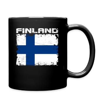 Drapeau de la Finlande - Mug uni - noir - Droite