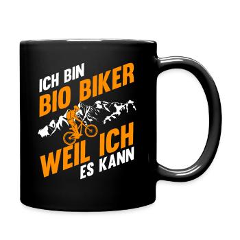 Mountainbike MTB Bike Geschenkidee - Tasse einfarbig - Schwarz - Rechts