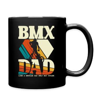 BMX Dad Bmxrad Mountain Bike Father's Day - Full Colour Mug - black - Right