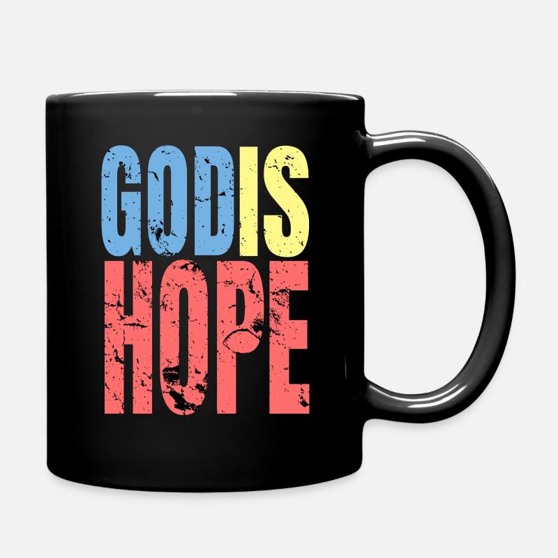 God Hope - Tasse einfarbig - Schwarz