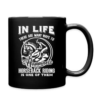 Équitation Équitation Bonheur - Mug uni - noir - Droite