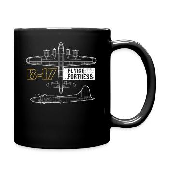 B17 Flying Fortress cadeau, Air Force, Aviation - Mug uni - noir - Droite
