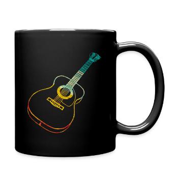 Gitarre Geschenk - Tasse einfarbig - Schwarz - Rechts