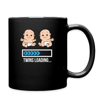 Mom Of Twin Pregnancy Twins Are Loading Pregnant - Full Colour Mug - black - Right