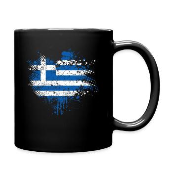 Drapeau de la grèce - Mug uni - noir - Droite