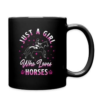 Juste des chevaux de fille - Mug uni - noir - Droite