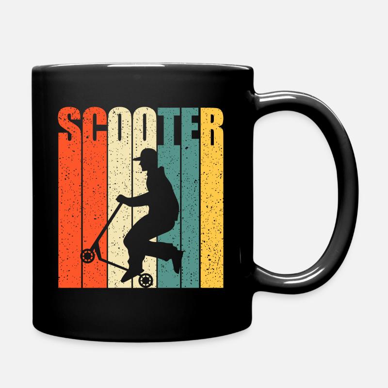 Scooter Stunt Tretroller Geschenkidee für Kinder - Tasse einfarbig - Schwarz