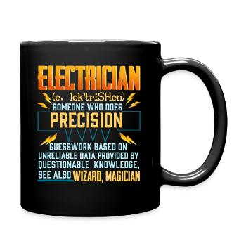 Génie électronique Ingénieur électricien Monteur de lignes - Mug uni - noir - Droite