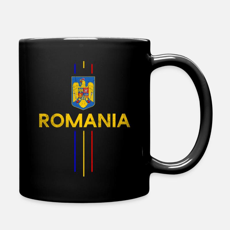 Romania Romania Romanian flag gift - Full Colour Mug - black