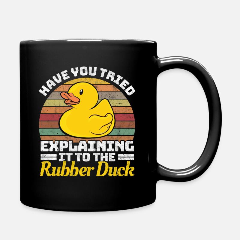 Programmierer Programming Duck Gummiente - Tasse einfarbig - Schwarz