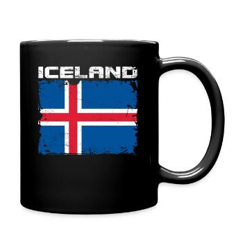 Drapeau de l’Islande - Mug uni - noir - Droite