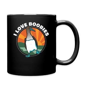 Conception de cadeau drôle I Love Boobies pour les ornithologues amateurs - Mug uni - noir - Droite