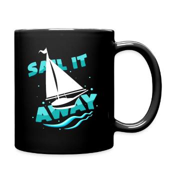 Segeln - Tasse einfarbig - Schwarz - Rechts