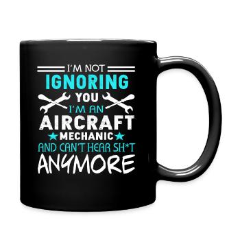 Je suis mécanicien aéronautique - Mug uni - noir - Droite