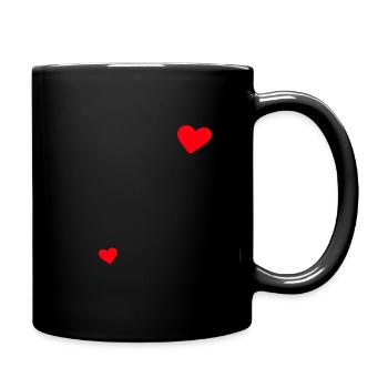 Dames Two Hearts Grossesse Annonce coeur - Mug uni - noir - Droite