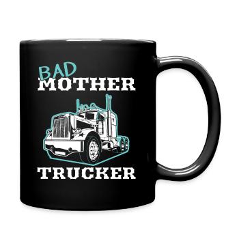 Trucker Bad Mother Chauffeur de camion - Camion - Mug uni - noir - Droite