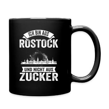 Rostock Hansestadt Küste Rostocker Moin Ostfriese - Tasse einfarbig - Schwarz - Rechts