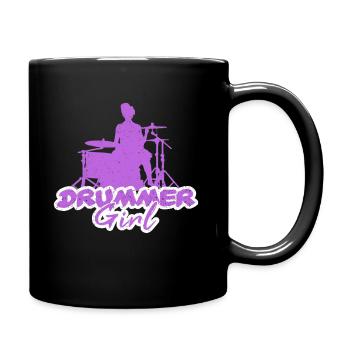Cadeau de fille de batteur cool - Mug uni - noir - Droite