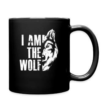 I am the wolf wild wolf pack and wolves - Full Colour Mug - black - Right