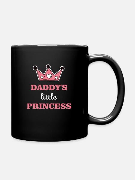 Daddy's little princess - Tochter Papa - Tasse einfarbig - Schwarz