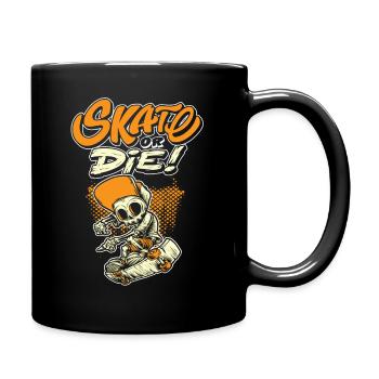 Skateboard - Skate or Die SK8 Skater - Full Colour Mug - black - Right